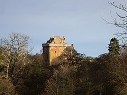 Inverquharity Castle bathed in winter sunshine - geograph.org.uk - 650127.jpg