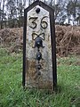 "Bow Bells" milepost on the London to Lewes road