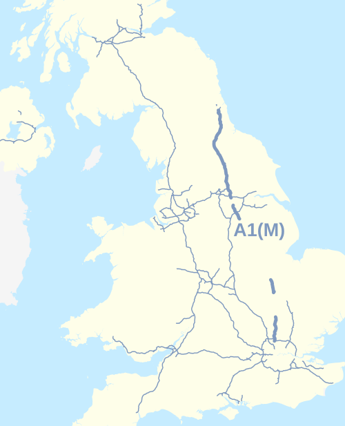 A1 Map Of England