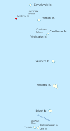 Location of Leskov Island