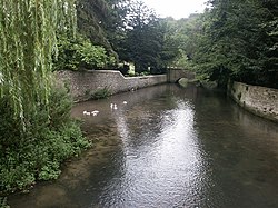 Looking downstream on the Coln, Ablington - geograph.org.uk - 231296.jpg