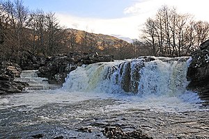 Waterfall and fish ladder on the River Lochay - geograph.org.uk - 745466.jpg