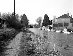 Black and white photograph of the lock from the east side.