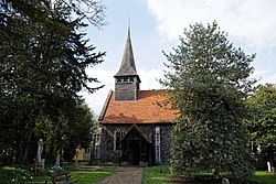 Church of St Mary and St Christopher's Church, Panfield - church from south.jpg