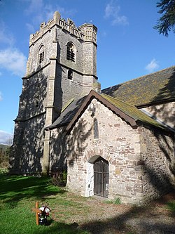 St. Brides Wentlooge, church porch and tower - geograph.org.uk - 1184322.jpg