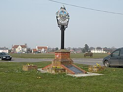 The village sign and village green at Great Bentley (geograph 3406788).jpg